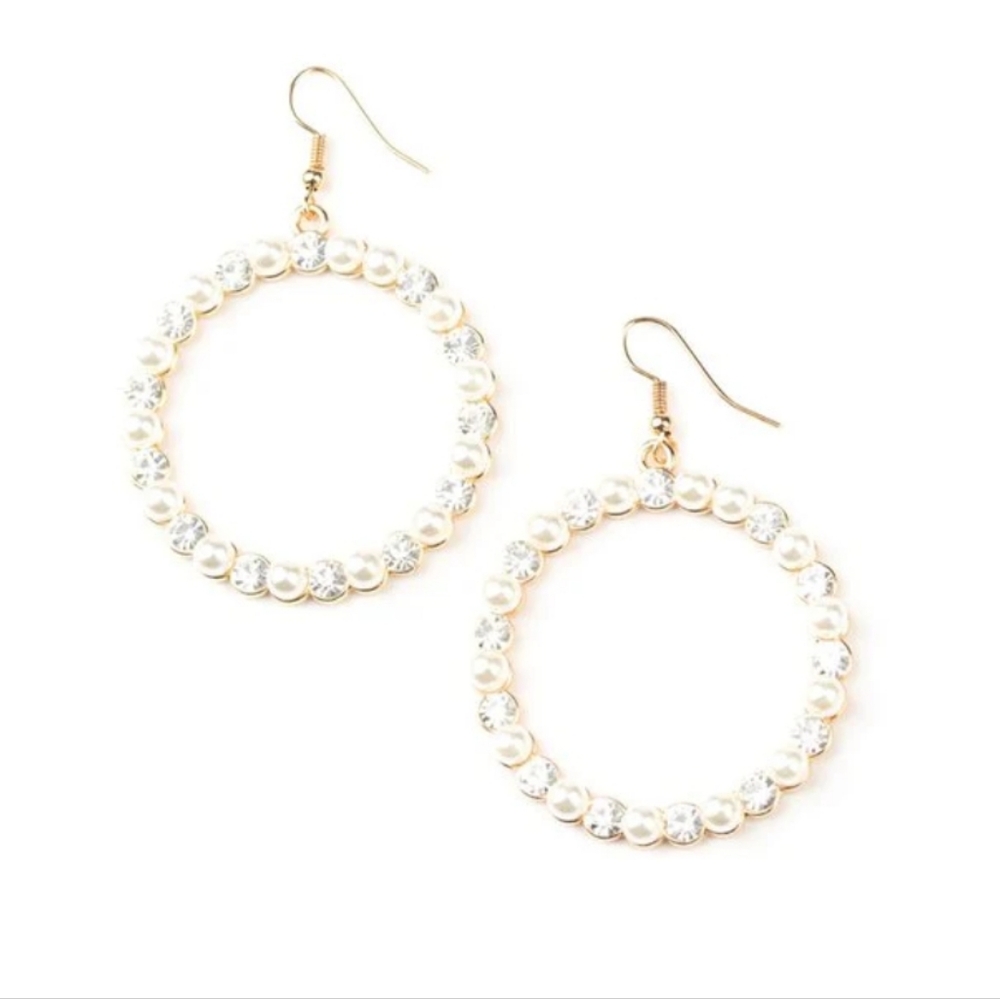 Gold hoop paparazzi earrings